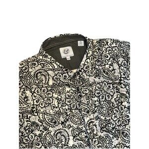 Kilburne & Finch 3XLT Bohemian Paisley Shirt Retro Mod Long Sleeve Button-Up Big